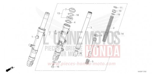 FRONT FORK NSS125ADR de 2024